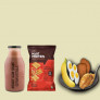 Gymvitals Weight Gain Shake + 10g Protein Chips + 2 Brown Bread with Peanut Butter Spread + 1 banana + 2 Boiled Eggs