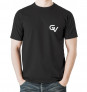 Gymvitals Unisex Polyester Round Neck Half Sleeve T-shirt-Black - 44