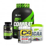 MusclePharm Combat 100% Whey with ON Creatine and MP BCAA plus Cellucor C4 60 Stack