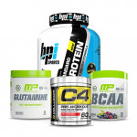 BPI Sports Best Protein with MP Glutamine and MP BCAA plus Cellucor C4 60 Stack